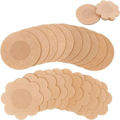 Pasties Invisibles 100× — Patches Cache-Tétons Jetables Ultra-Fins