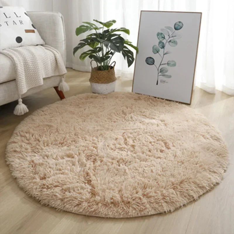 Tapis Rond Ultra-Doux – Élégance, Confort & Chaleur à Vos Pieds