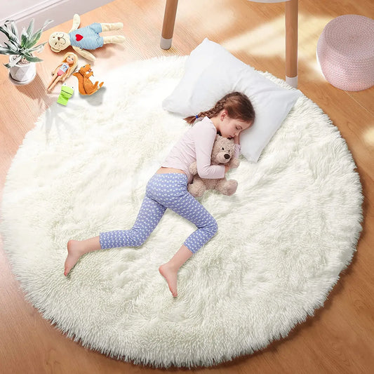 Tapis Rond Ultra-Doux – Élégance, Confort & Chaleur à Vos Pieds