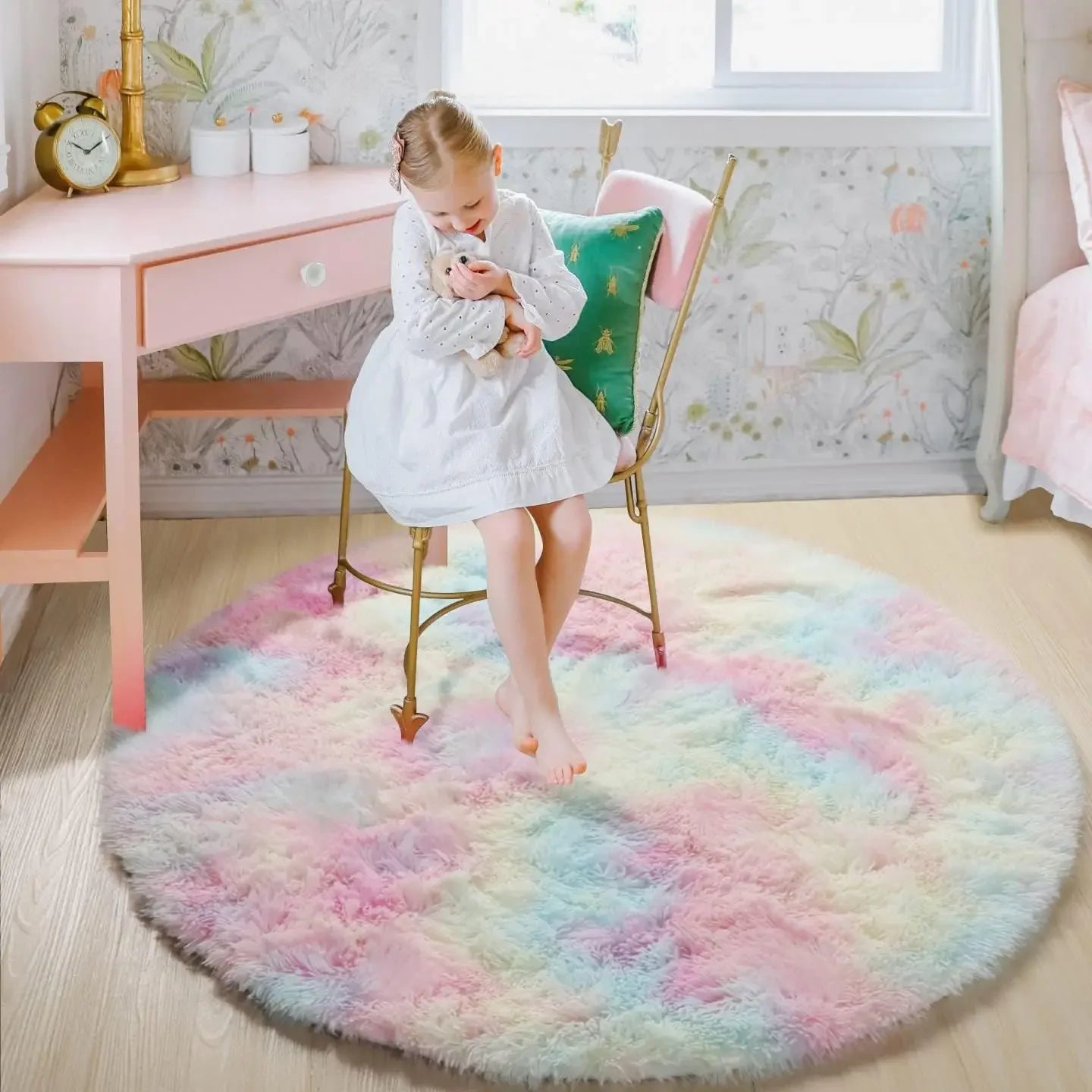 Tapis Rond Ultra-Doux – Élégance, Confort & Chaleur à Vos Pieds